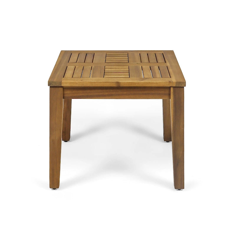 Table d'appoint en bois d'acacia naturel