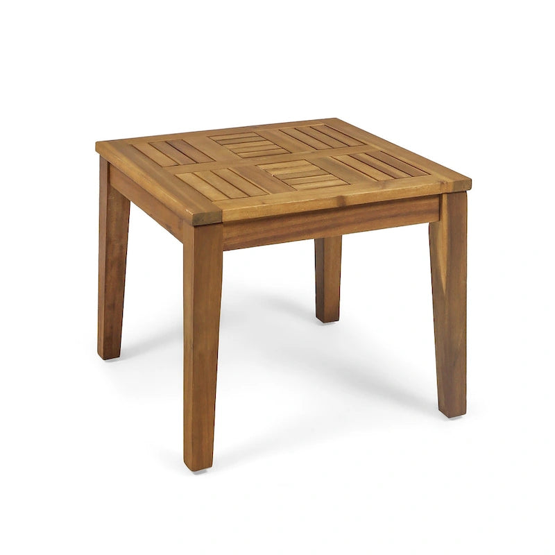 Table d'appoint en bois d'acacia naturel