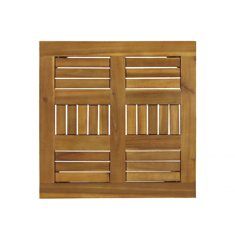 Table d'appoint en bois d'acacia naturel