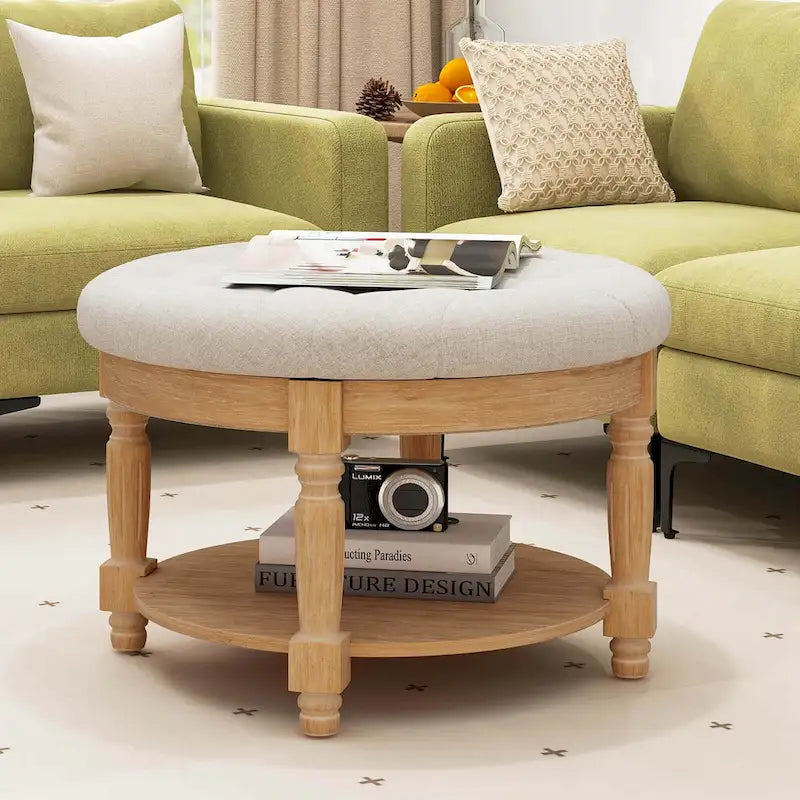 Banc de rangement / table basse / pouf rond géant 29 avec