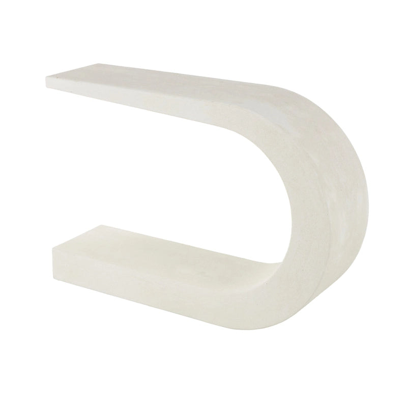 Console en bois en forme de C - Blanc - - 12W x 44L x 25H