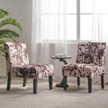 Fauteuil d'appoint contemporain en tissu (lot de 2) par