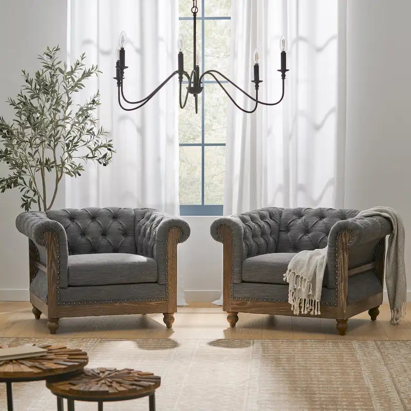 Fauteuils en tissu (ensemble de 2) par