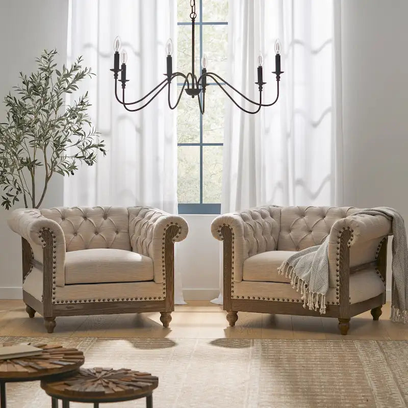 Fauteuils en tissu (ensemble de 2) par