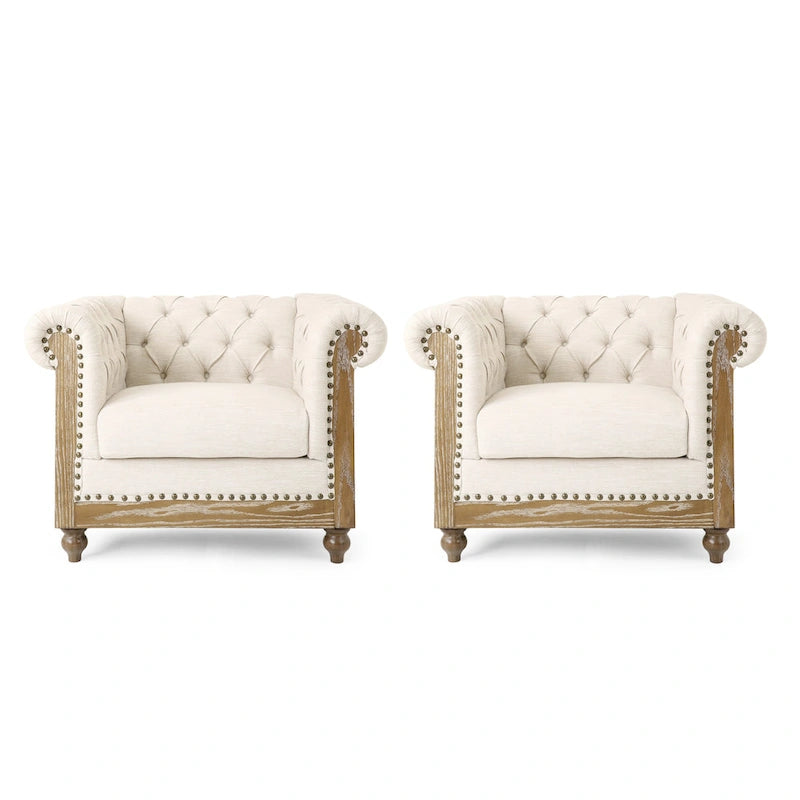Fauteuils en tissu (ensemble de 2) par