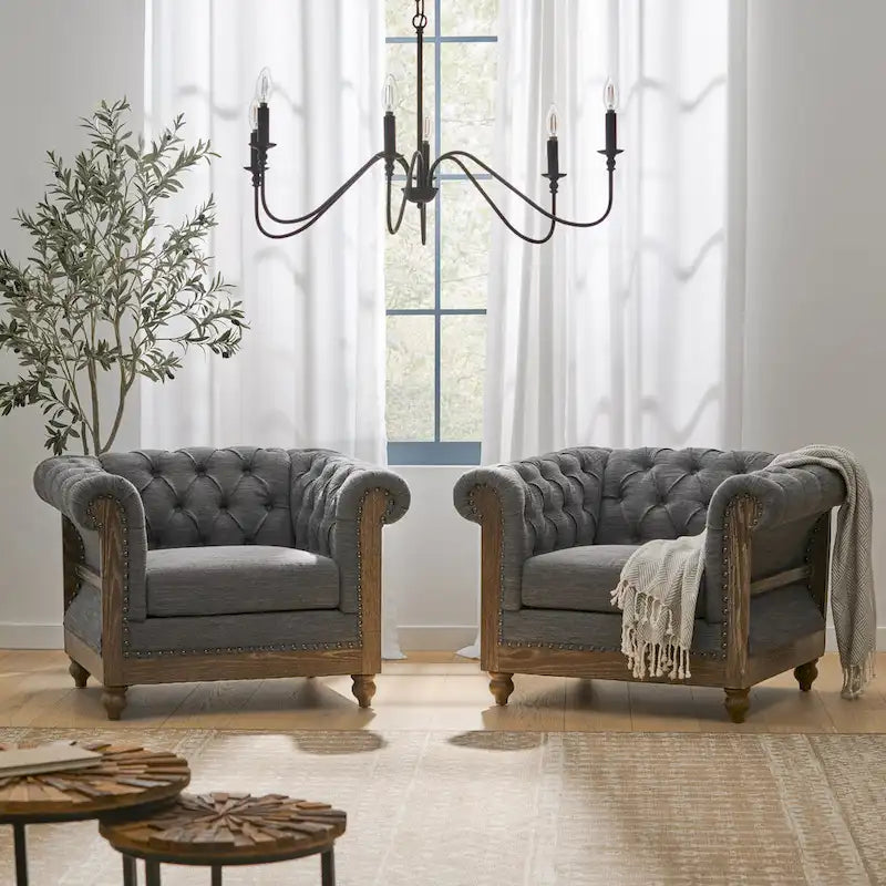 Fauteuils en tissu (ensemble de 2) par