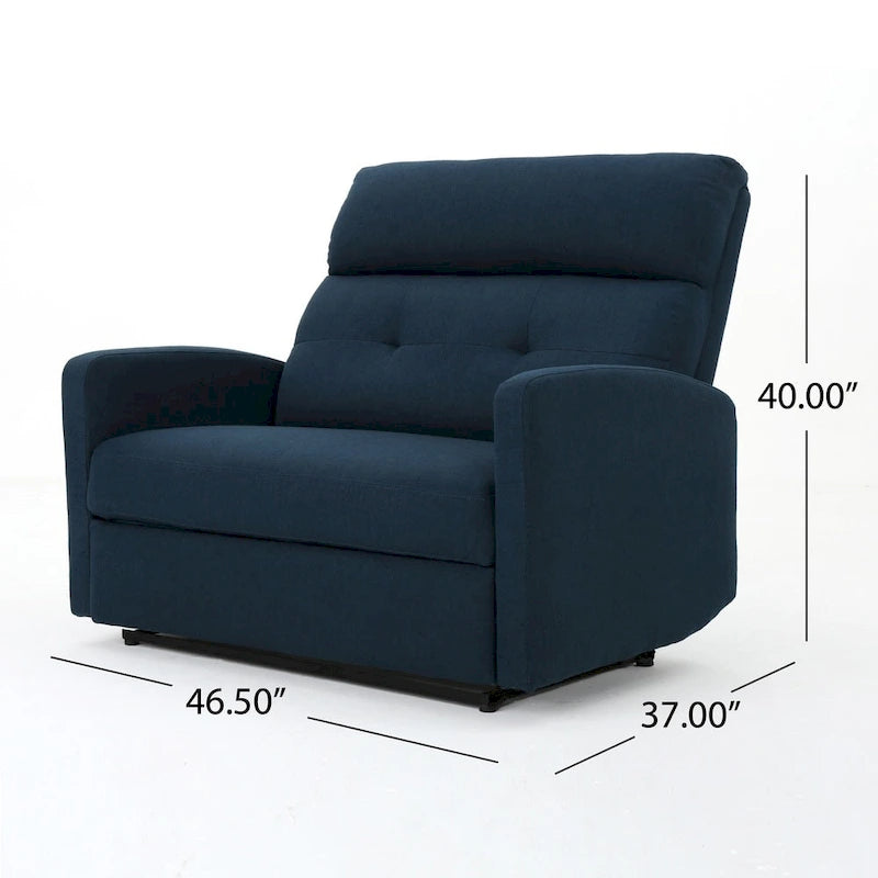 Fauteuil club inclinable 2 places en tissu par
