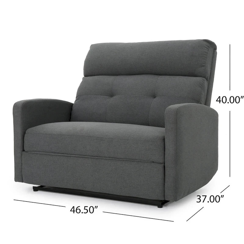 Fauteuil club inclinable 2 places en tissu par