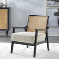 Fauteuil d'appoint en rotin et bois massif