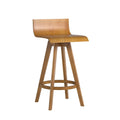 Tabouret pivotant en bois de style Mid-Century (Lot de 2)