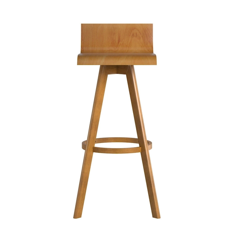 Tabouret pivotant en bois de style Mid-Century (Lot de 2)