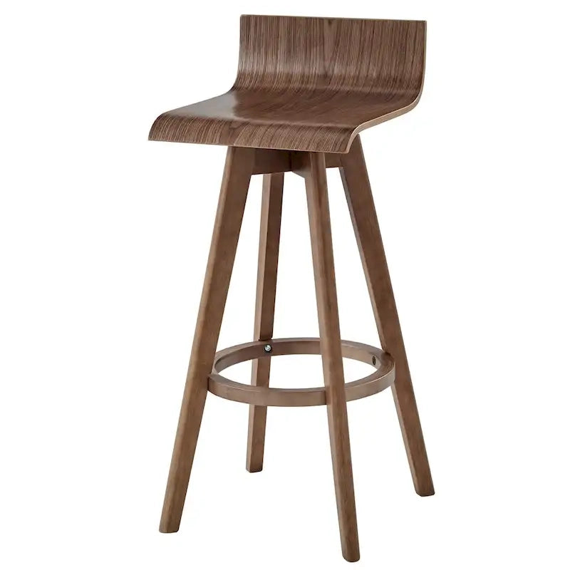 Tabouret pivotant en bois de style Mid-Century (Lot de 2)