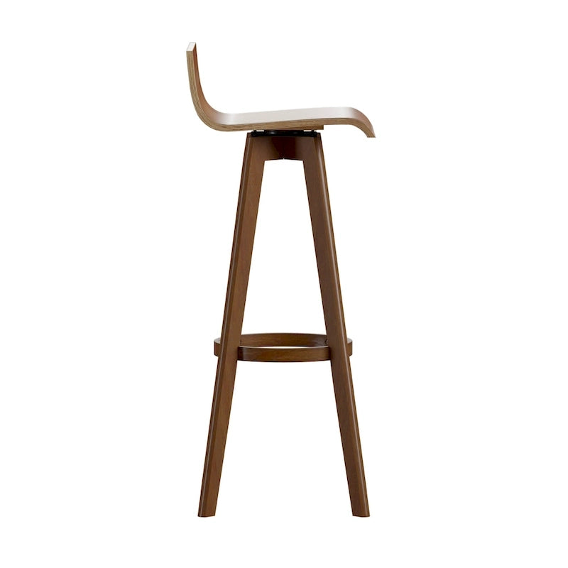 Tabouret pivotant en bois de style Mid-Century (Lot de 2)