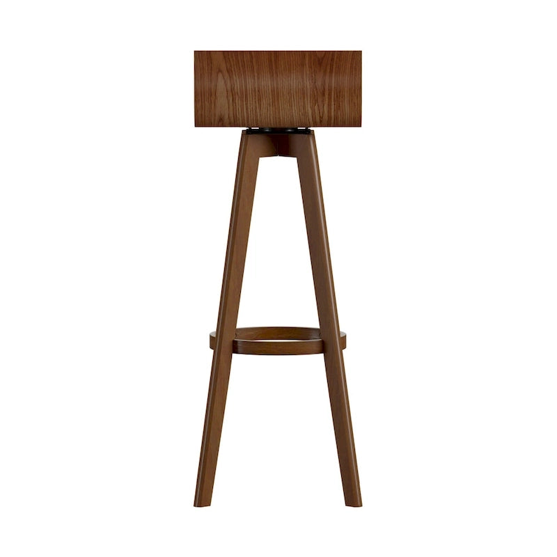 Tabouret pivotant en bois de style Mid-Century (Lot de 2)