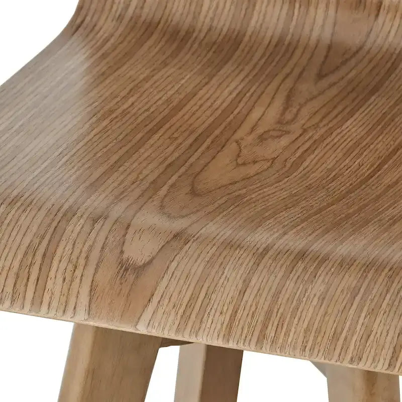 Tabouret pivotant en bois de style Mid-Century (Lot de 2)