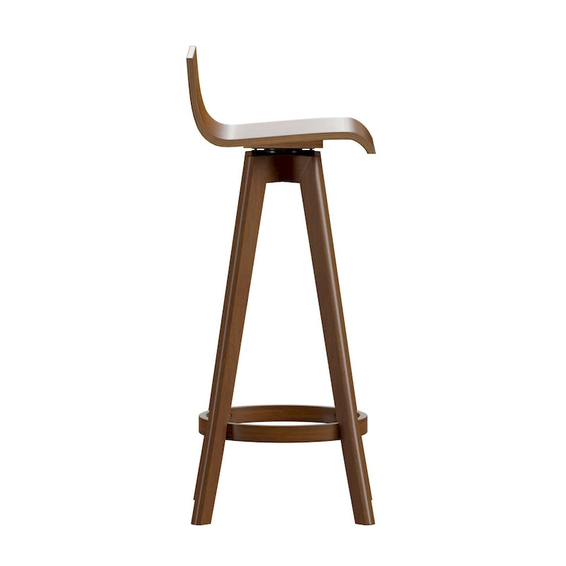 Tabouret pivotant en bois de style Mid-Century (Lot de 2)