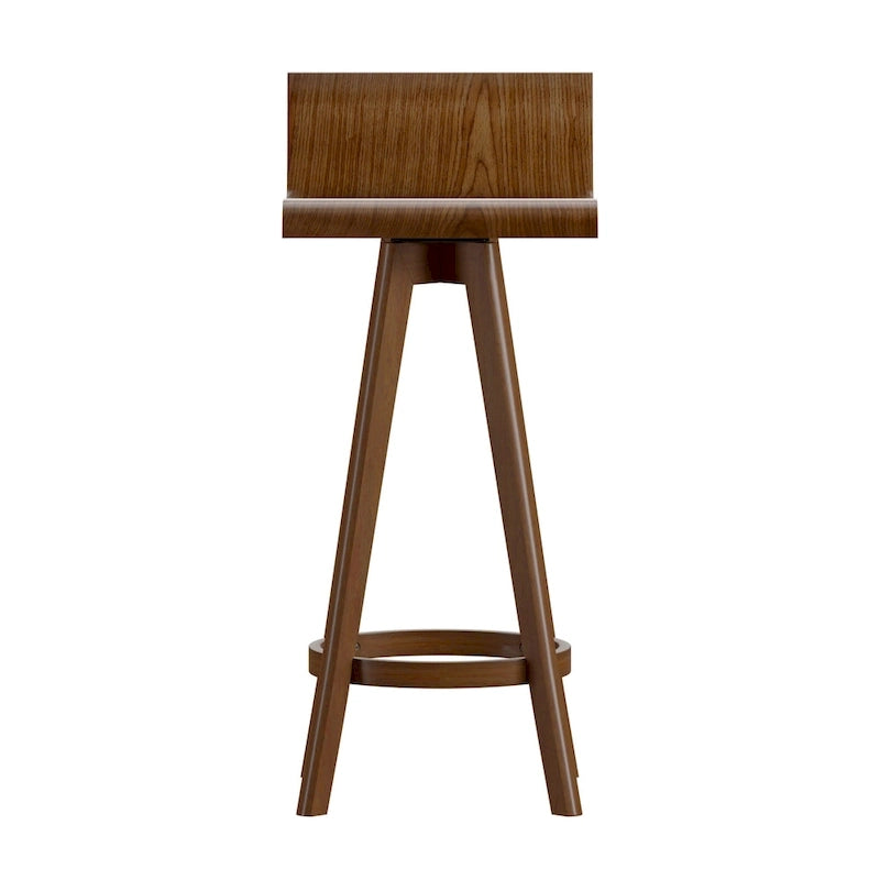 Tabouret pivotant en bois de style Mid-Century (Lot de 2)