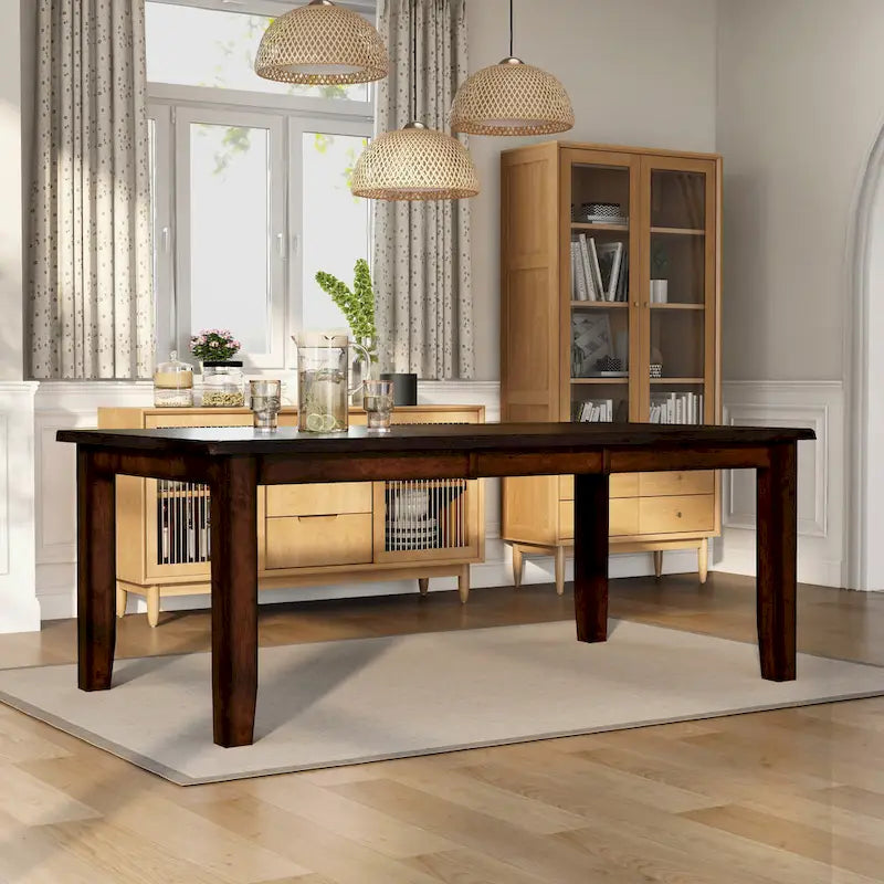Table de salle à manger extensible Cottage Cherry de 78 pouces