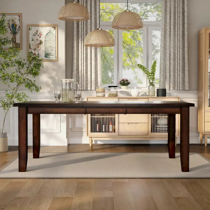 Table de salle à manger extensible Cottage Cherry de 78 pouces