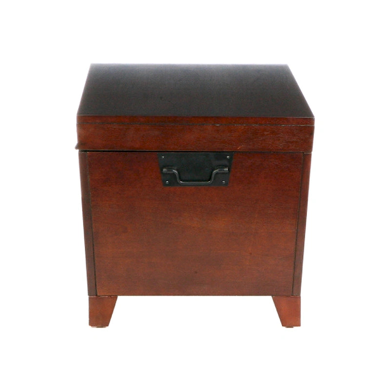 Table basse de style transitoire en bois espresso avec coffre