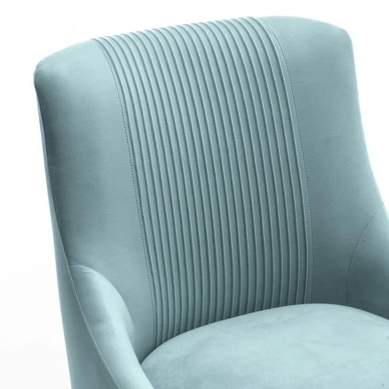 Chaise de salle à manger ou de coiffeuse en velours plissé bouclé style glamour moderne (lot de 2) avec poignée arrière