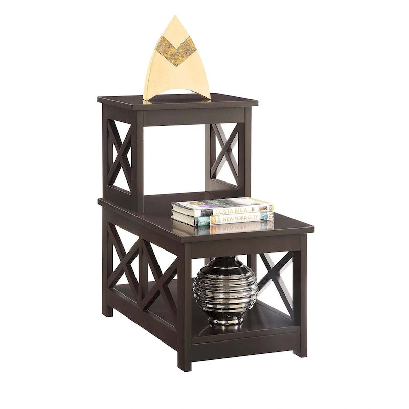 Table d'appoint à 2 niveaux pour fauteuil