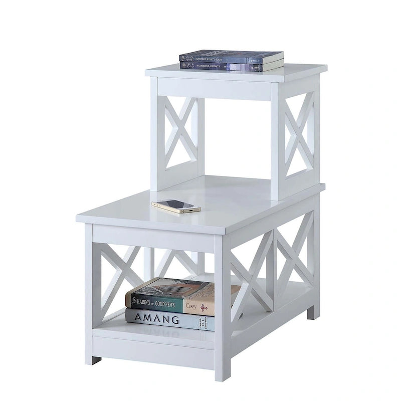 Table d'appoint à 2 niveaux pour fauteuil