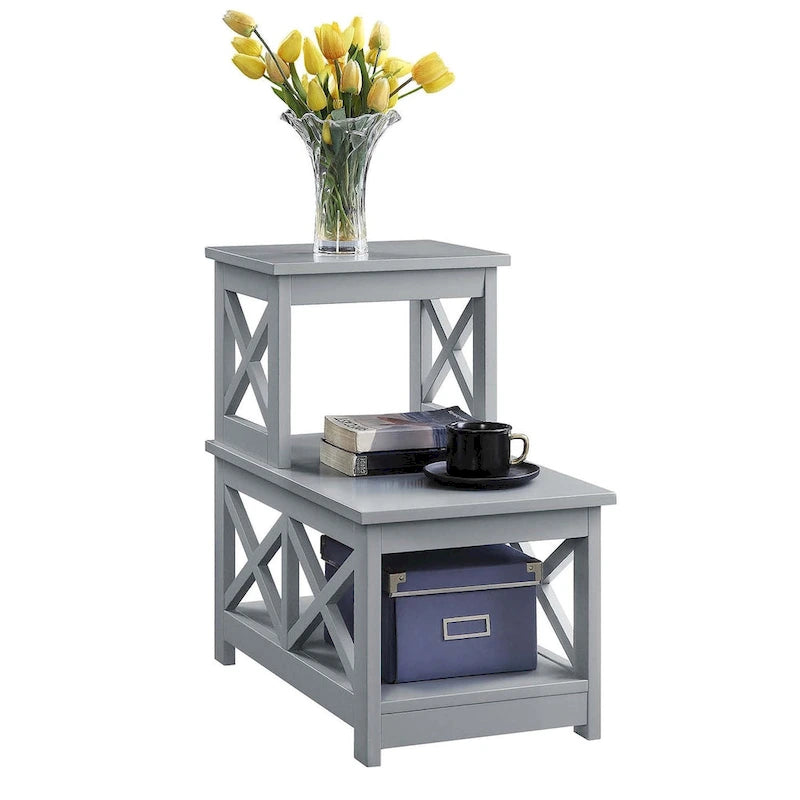 Table d'appoint à 2 niveaux pour fauteuil