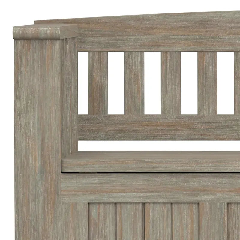 Banc de rangement en bois massif de 48 pouces pour entrée