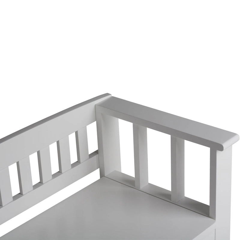 Banc de rangement en bois massif de 48 pouces pour entrée