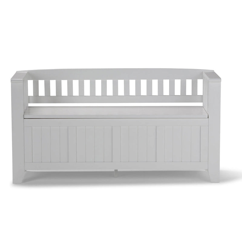 Banc de rangement en bois massif de 48 pouces pour entrée