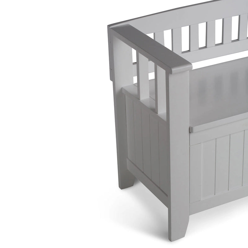 Banc de rangement en bois massif de 48 pouces pour entrée