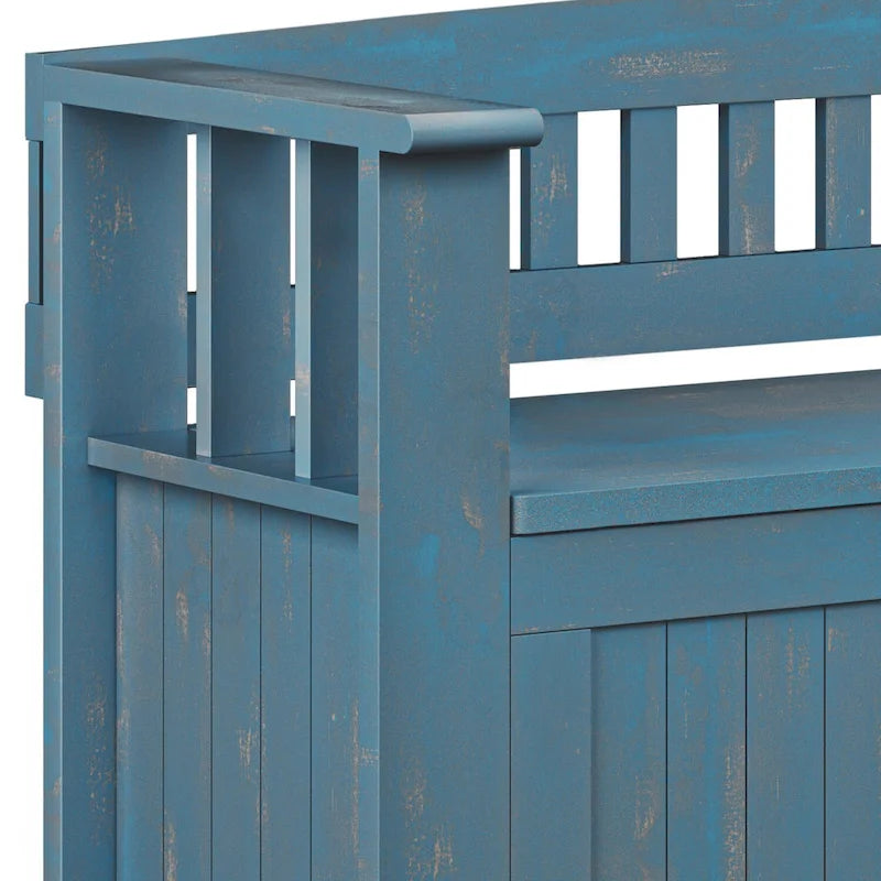 Banc de rangement en bois massif de 48 pouces pour entrée