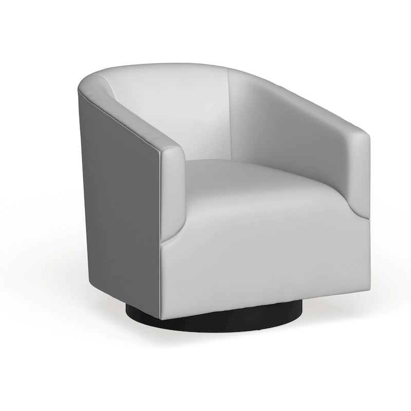 Fauteuil pivotant à base en bois par