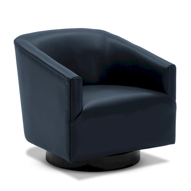 Fauteuil pivotant à base en bois par