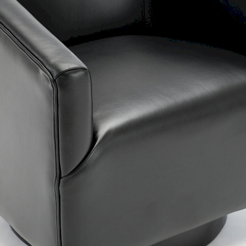 Fauteuil pivotant à base en bois par