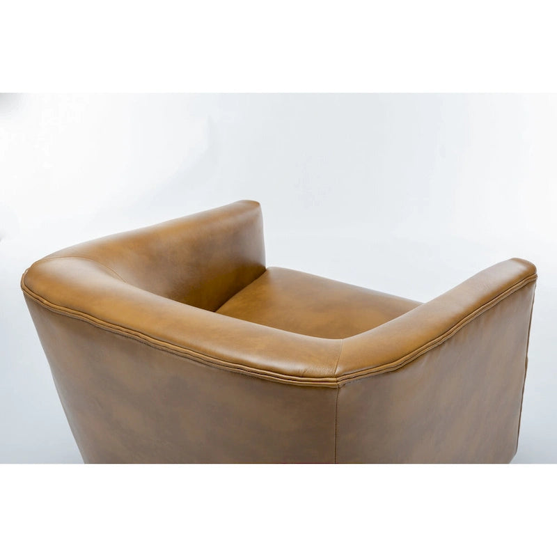 Fauteuil pivotant à base en bois par