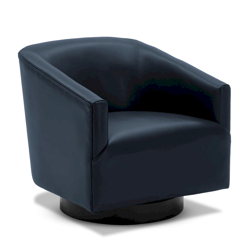 Fauteuil pivotant à base en bois par