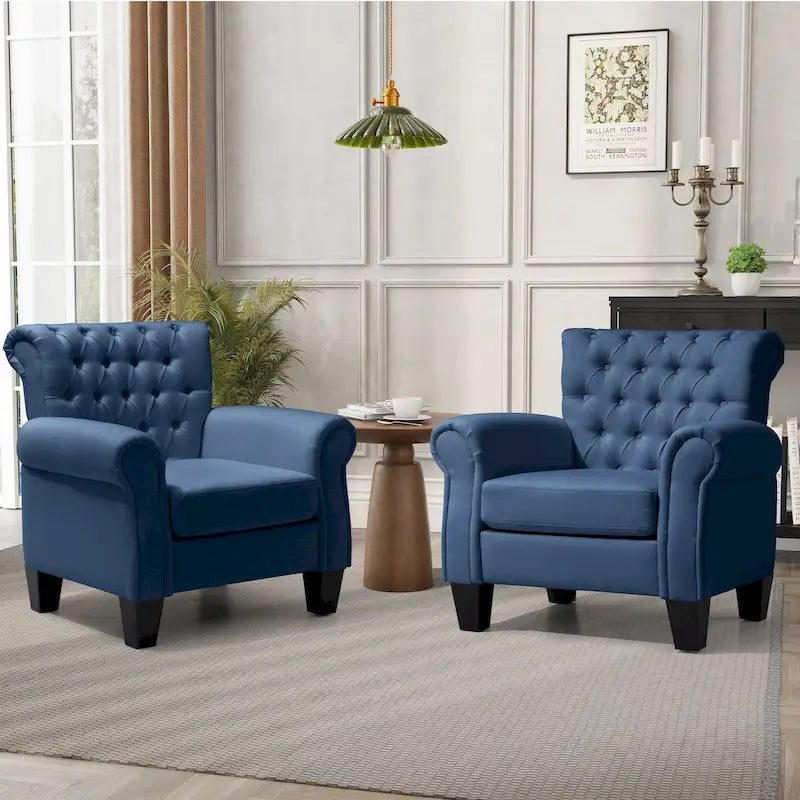 Fauteuil Club Confortable Fauteuil Simple d'Intérieur avec Accoudoirs et Assise Rembourrée