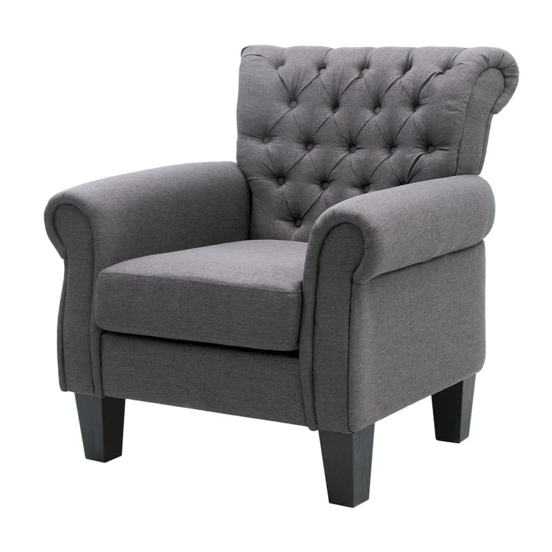 Fauteuil Club Confortable Fauteuil Simple d'Intérieur avec Accoudoirs et Assise Rembourrée