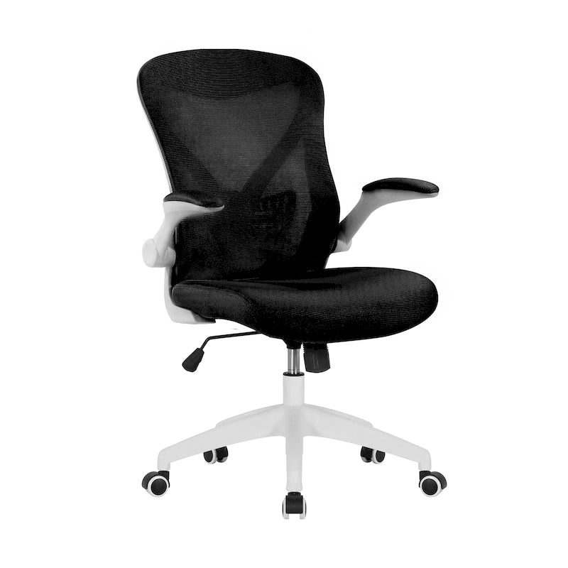 Chaise de bureau ergonomique en filet avec base en nylon et mécanisme d'inclinaison