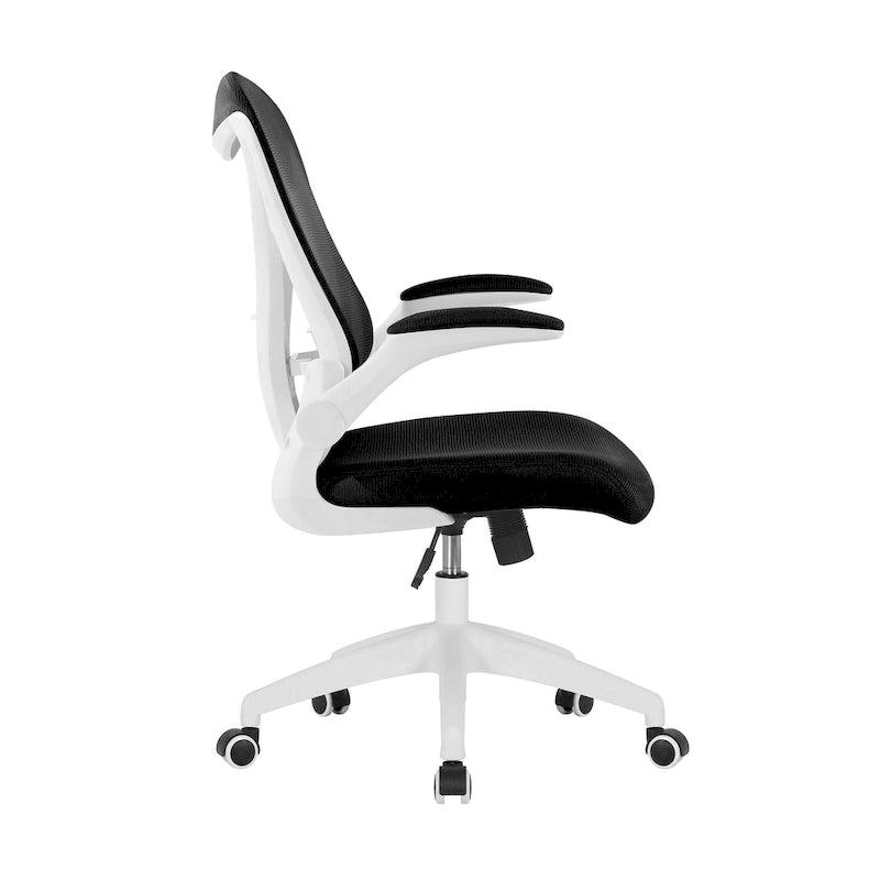 Chaise de bureau ergonomique en filet avec base en nylon et mécanisme d'inclinaison