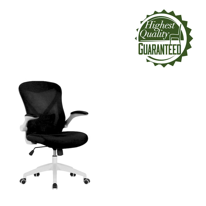 Chaise de bureau ergonomique en filet avec base en nylon et mécanisme d'inclinaison