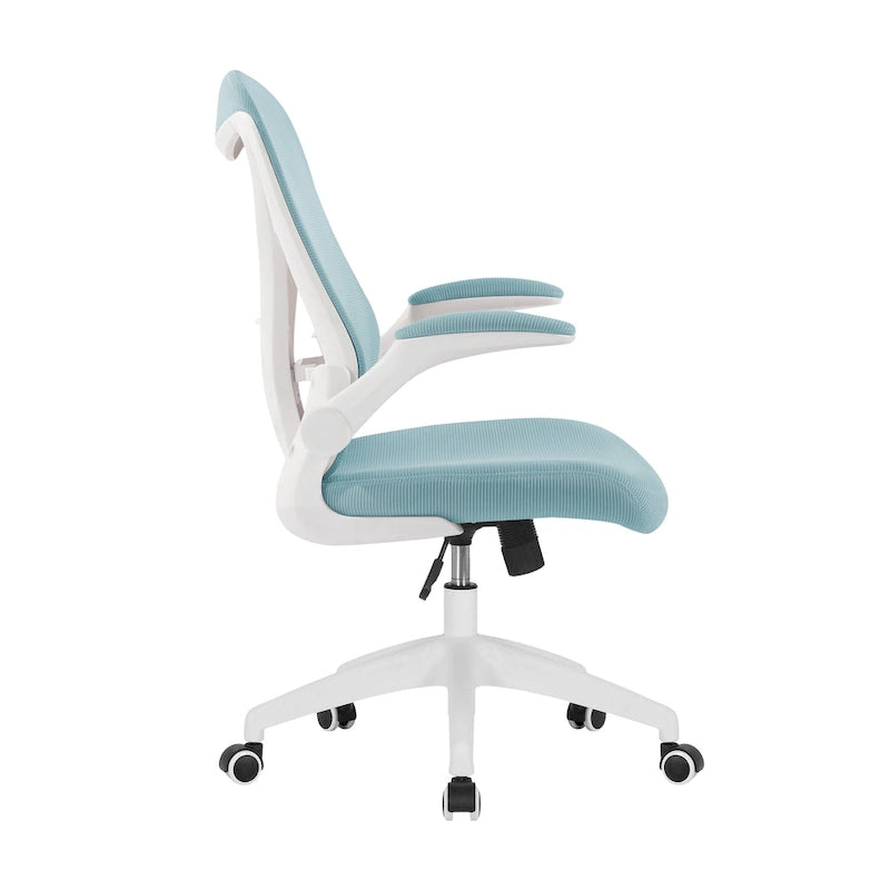 Chaise de bureau ergonomique en filet avec base en nylon et mécanisme d'inclinaison