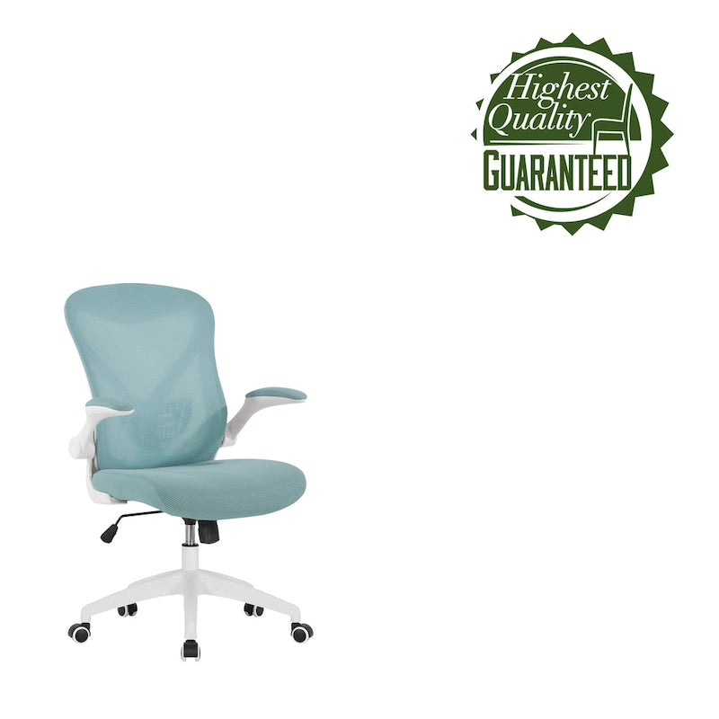 Chaise de bureau ergonomique en filet avec base en nylon et mécanisme d'inclinaison