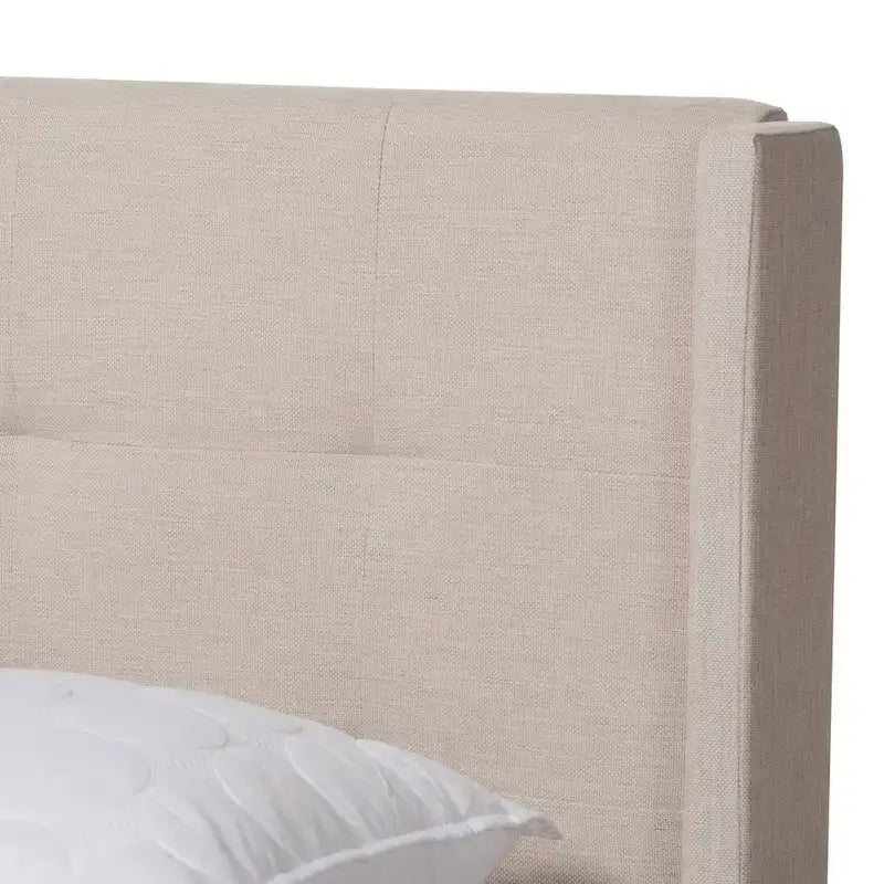 Lit en tissu capitonné contemporain par