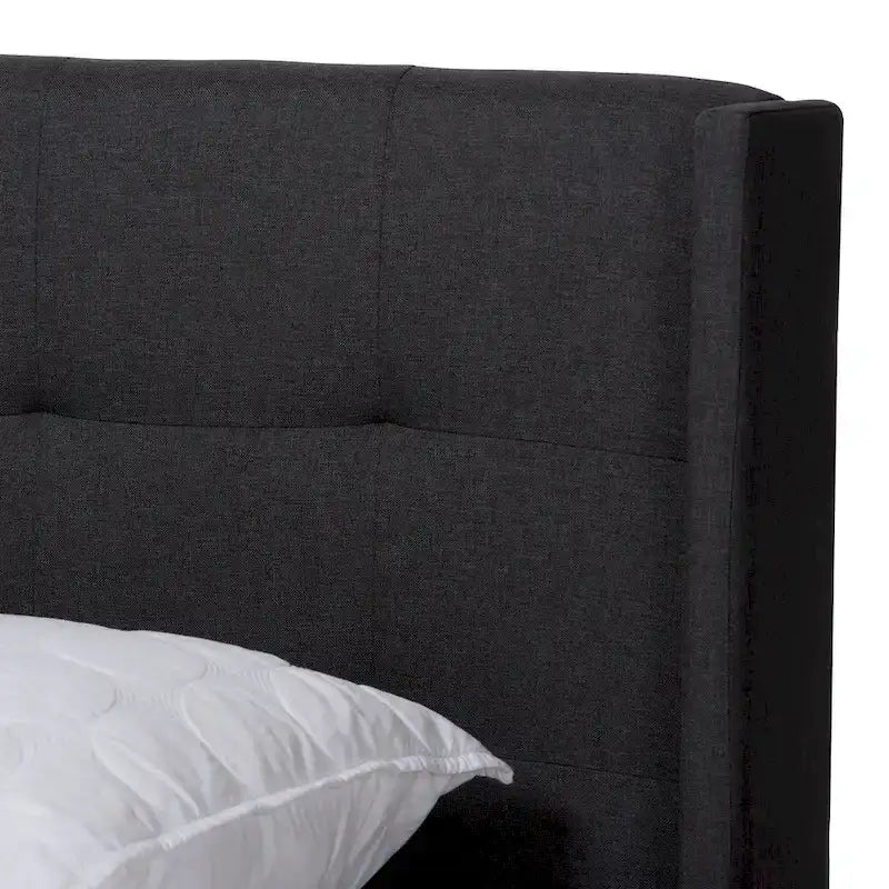 Lit en tissu capitonné contemporain par