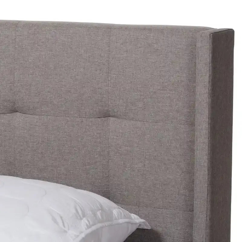 Lit en tissu capitonné contemporain par