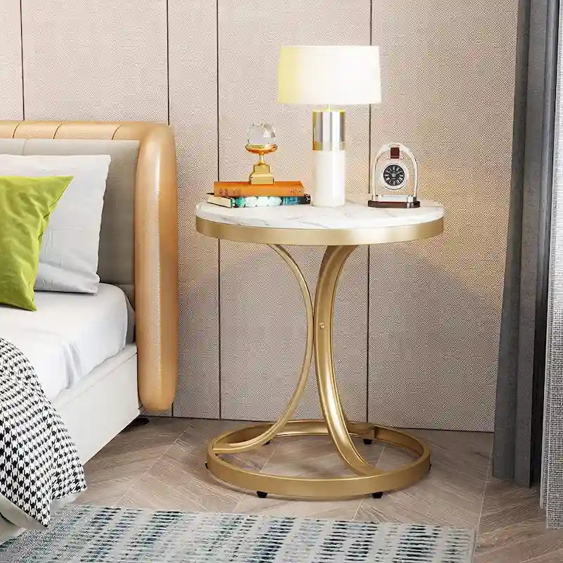 Guéridon rond et moderne pour entrée ou salon