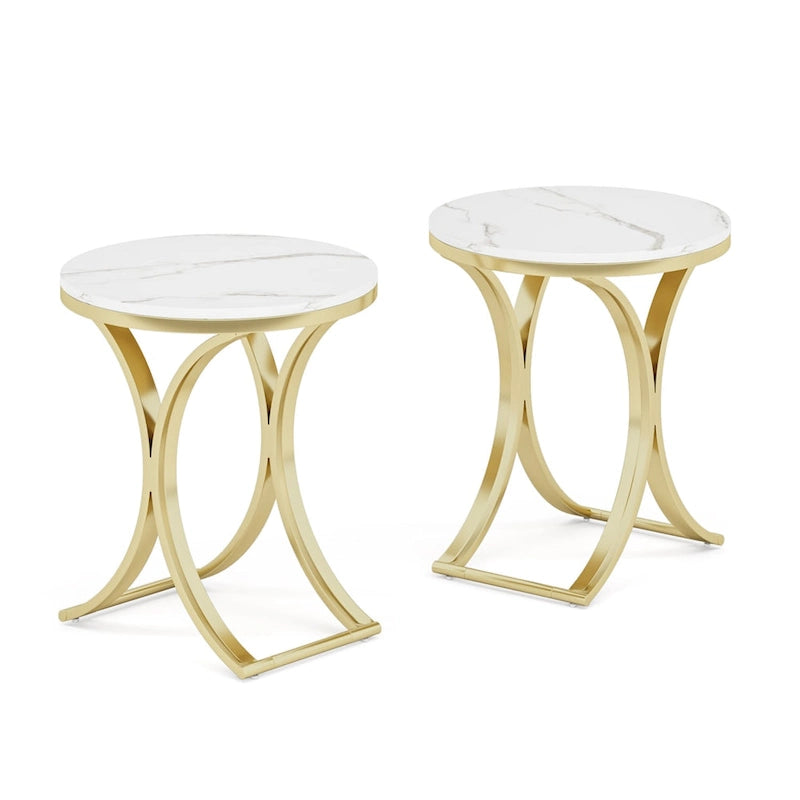 Guéridon rond et moderne pour entrée ou salon